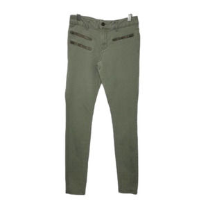 Cred NY Green Skinny zipper detail